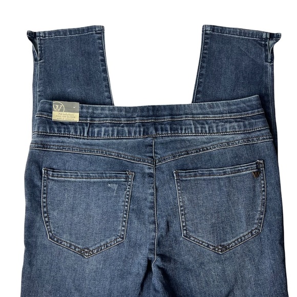 Wit & Wisdom Pull on Glider Ankle Length Distressed Denim jean - Picture 7 of 14